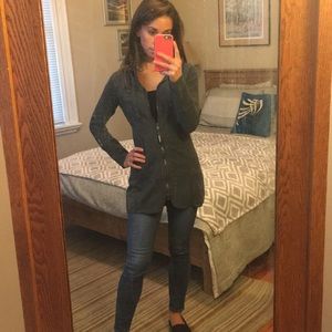 Mondetta - long zip-up hoodie